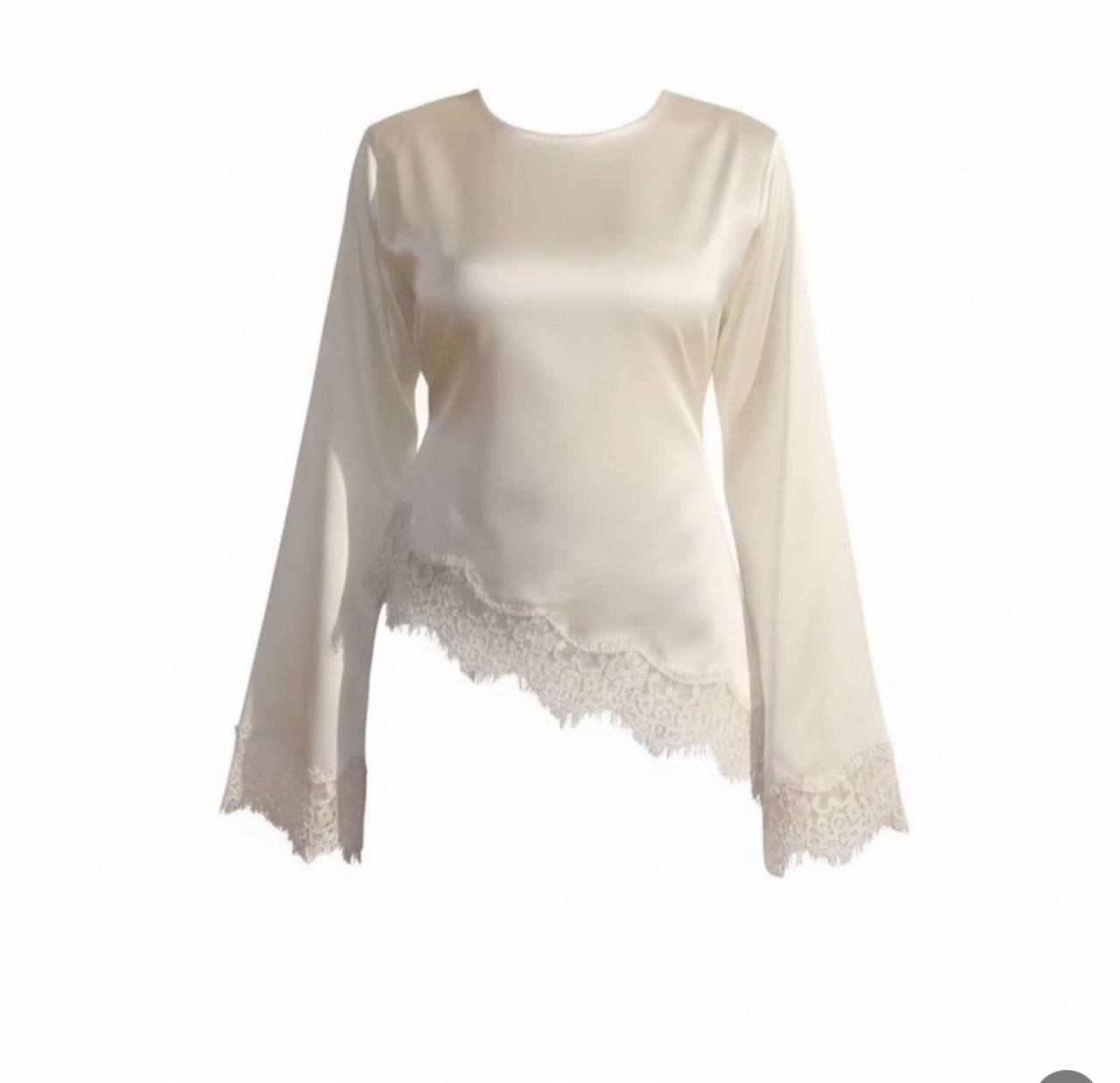 Lace Satin Blouse