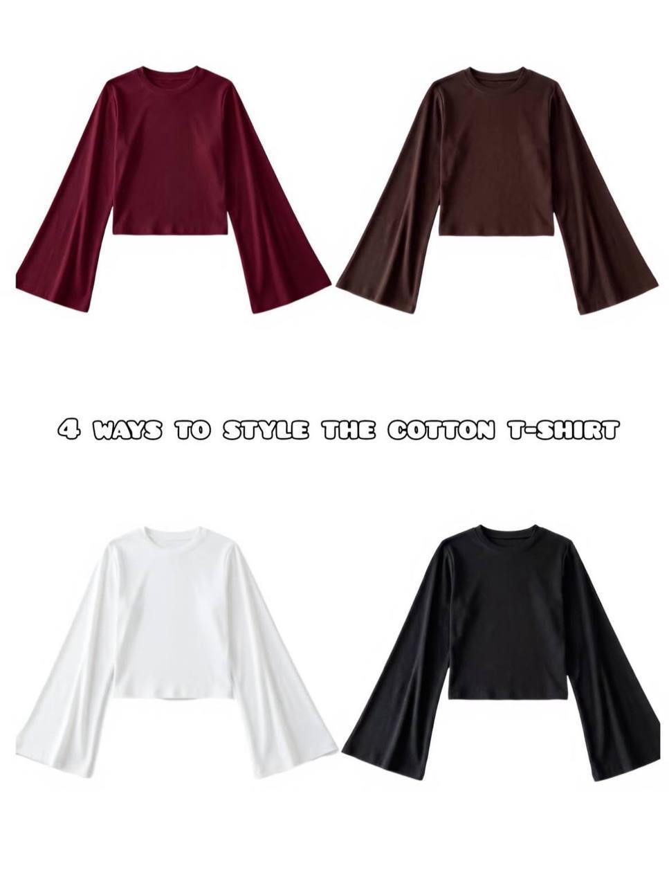 Cotton Bell Sleeve Tee