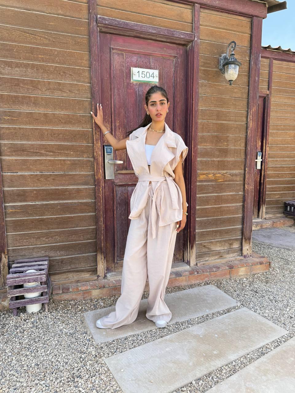 Oversized Belted Suit
