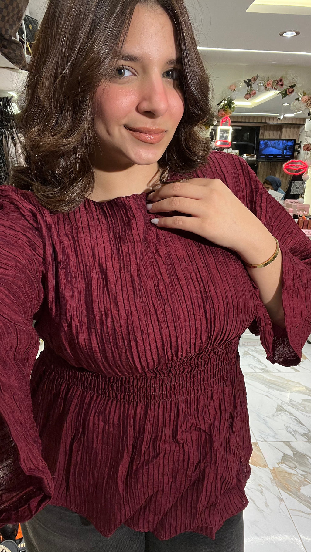 Plissé Blouse